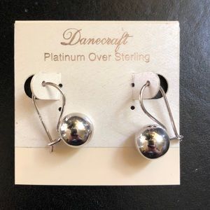 Platinum silver earrings